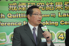 Dr Li Ho-cheung William, Project Director of the “Youth Quitline” and Assistant Professor of School of Nursing of HKU hopes that the second phase of the project can reach out to more young smokers and help them quit smoking.